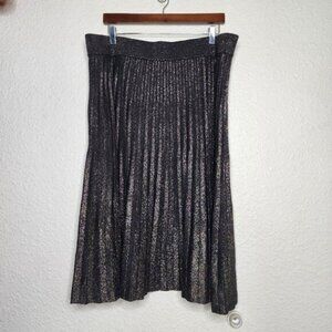 Ann Taylor Shimmer Pleated Sweater Skirt Women's Size XL